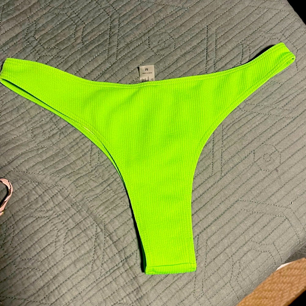 Women’s size medium neon green bikini bottoms